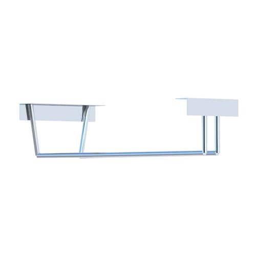 Image of Klaxon Premium Under Cabinet Wine Glass Holder - Space-Saving, Upside-Down Storage for Home, Mini Bar & Pub, Stainless Steel Hanging Rack Organizer (Single Line - Pack of 1, Silver)