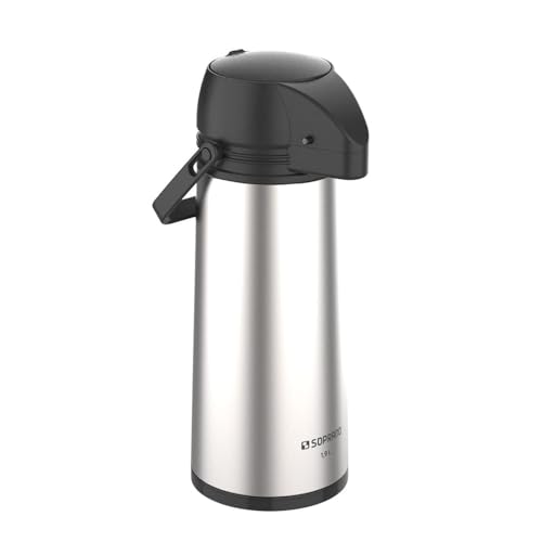 Garrafa Termica Inox 1,9L Single - Soprano GARRAFA TERMICA SINGLE 1,9L INOX/PRETO