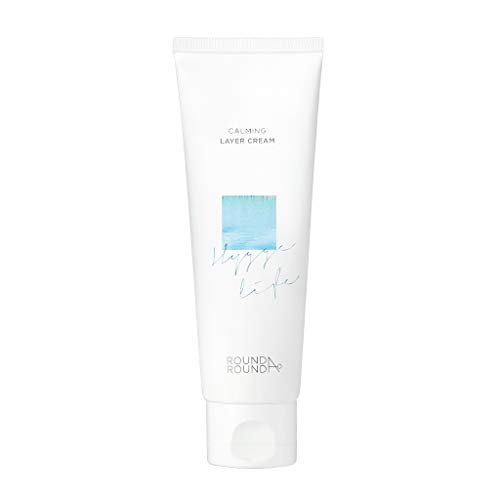 [ROUND A'ROUND] Calming Layer Cream 2.71 fl.oz. (80ml) - Nordic Hygge Life Natural Cosmetics, Madecassoside Skin Protection Soothing Facial Cream for Sensitive Skin, Elstic Gel Texture Smooth Cream