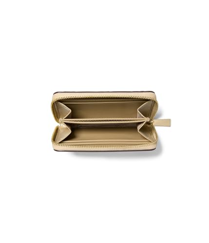 Image of Michael Kors Womens, Jet Set Small Zip Around Card Case, Pale Gold, One Size