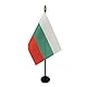 AZ FLAG - Tischflagge Bulgarien - 15x10 cm Goldene Splitze - Bulgarische Tischfahne 10 x 15 Cm - Flaggen