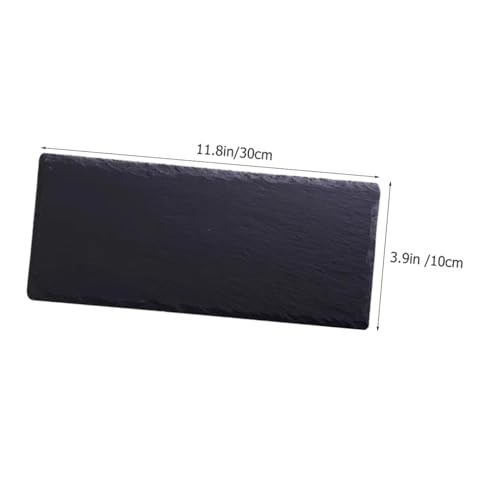 Plato para sushi y postre SOLUSTRE de pizarra negro miniatura 2