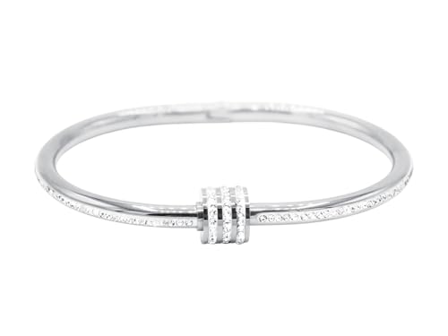 Bracelet femme acier inoxydable jonc gourmette anti-ternissement