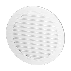 MIRATIC Grille d'Aération Murale Ronde avec Moustiquaire Intégrée Grille Ventilation VMC Double Flux en ABS Sortie d'Air Anti-Insectes pour Intérieur & Extérieur...