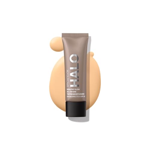 Smashbox Halo Healthy Glow Tinted Moisturizer with SPF 25 | 24-Hour Hydrating Skin Tint with Buildable Coverage and Dewy Finish | Hyaluronic Acid &amp; Niacinamide for Face