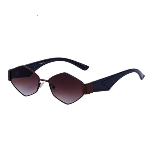 Lunettes de soleil losange en métal une monture irrégulière aux finitions haut de gamme