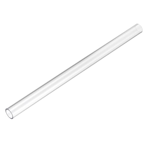 Image of uxcell Clear Rigid Tubing 15mm(0.6 inch) ID x 19mm(3 /4 inch) OD x 1Ft(305mm) Length Round Plastic Polycarbonate Tube