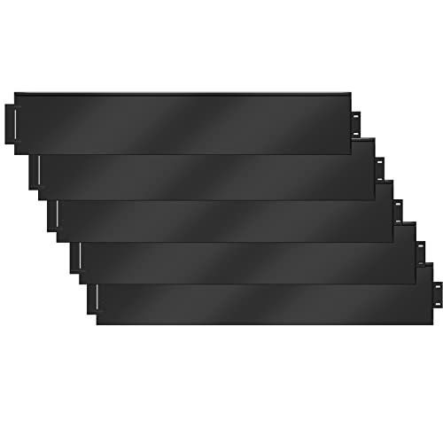 YRHome 20 pièce Bordure de Jardin Flexible 100x18cm Acier Galvanisé Palissade Bordure de Jardin Cour (20mx18cm, Noir)