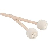 Sluffs 2 Stück Wollfilz-Trommelstock, Bass Drum Beater,Hochwertiger Woll-Holzgriff, Zubehör Für P...