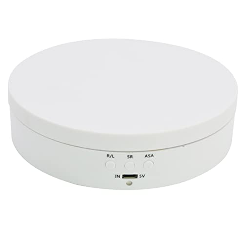 Soporte de exhibición giratorio eléctrico de 3 velocidades, espejo giratorio, soporte para joyas, soporte para joyas, batería USB