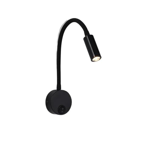 NSHOVDKG Lámpara de Pared de Lectura de cabecera, lámpara LED de Libro de 3W con curvatura Variable, luz Nocturna de Pared con Interruptor for Dormitorio 85-265V(1002-White)