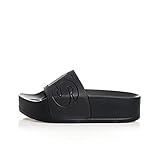 Eva outsole Levi\'s June S Bold L, Sandalias Planas Mujer, Black Normal, 34 EU