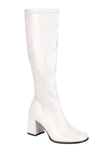 Fun Costumes Womens Gogo Boots | Adult Costume Footwear Retro Disco Party Shoes for Halloween Themed Events Size 6