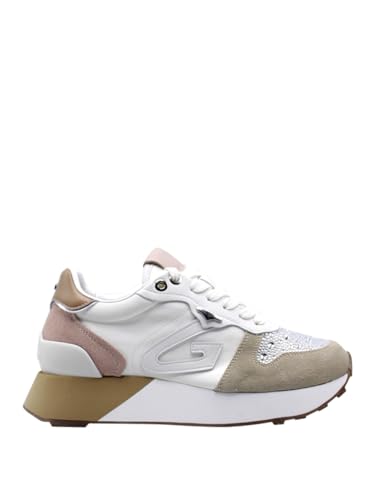Sneakers plateforme GUARDIANI AGW437400 confortables en cuir beige taille 39