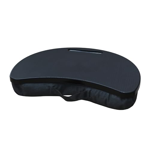Aditya Polymers Lapboard (Black Colour) : Lap Desk/Lap Cushion/Lap Tray/Lap Table- Fits Upto 17" Laptop - Portable Multi Purpose Work Station/Sturdy Stable Work Surface for Bed Sofa Couch Travel - Image 4