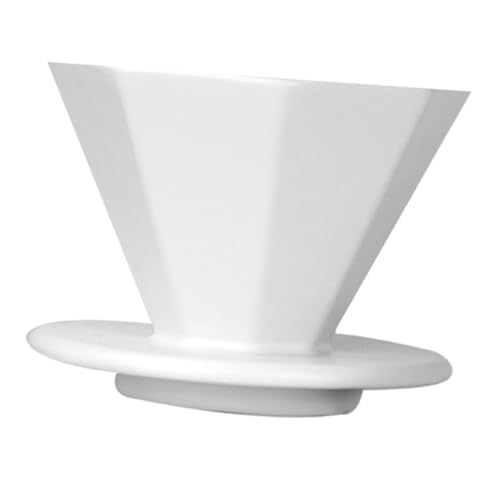 NUOLUX 八角形セラミックコーヒーフィルター カップ 厚手設計 ペーパーレス対応 ホームコーヒー用 漏斗型フィルター 滴下式で均一抽出 長