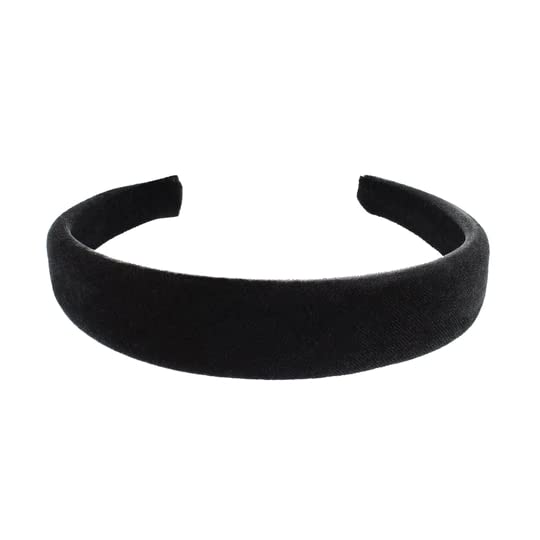 Topkids Accessories Velvet Padded Alice Headband Hairband Hair Band Head Band Women Girls 90s 80s 70s 60s Wedding Hen Party Bridal Festival Adult Wonderland Thick Wide (2.5cm Grey/Charcoal) - Image 3