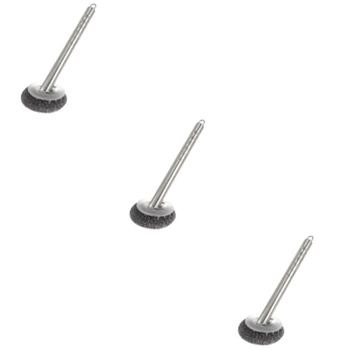 SEWOART 3 Pcs Steel Ball Brush Steel Scrubber Pads Pan Brush Wire Scrubbers Washer Steel Pot Brush Supplies Dish Pan for Sink Handle Cleaning Scourers Sink Scrubber Stainless Steel Silver