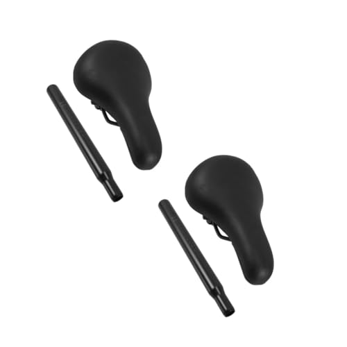 BESPORTBLE 2 Piezas Asientos de Bicicleta para reemplazo de Asiento de Bicicleta Almohadilla para Asiento de Bicicleta para Funda Suave para Asiento de Bicicleta PU Black