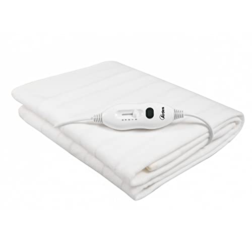 ARDES AR4U140A Calientacamas Individual Eléctrico Manta de Calentamiento 60W Calientacamas Individual con Cómodo Conmutador 3 Posiciones Cubierta Térmica Eléctrica 100% Poliéster Lavable a Mano