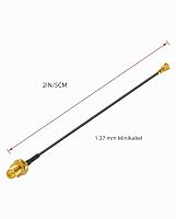 Vecys 2 Stück U.F.L1 zu RP-SMA Buchse Low Loss Koaxialkabel 2" /5CM U.F.L1 1.37mm Koaxial Pigtail Kabel für Wireless Router Mini PCIE Netzwerkkarten PCI Wi-Fi WAN Repeater – Ansicht 5