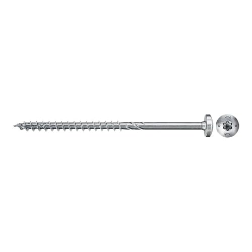 fischer PowerFast II PTP 6,0 x 100, Spanplattenschraube (25 Stk.) mit Teilgewinde, Pan Head Schraube mit Innenstern… – Ansicht 3