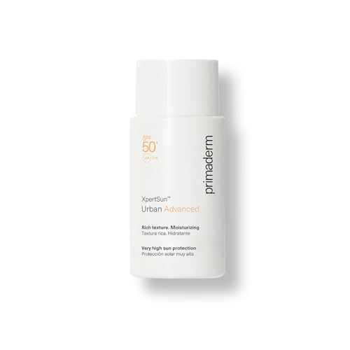 PRIMADERM – XPERTSUN URBAN Advanced Rich Texture SPF 50+ | Protector Solar Facial Hidratante | Protección Muy Alta | Fórmula Antioxidante y Antipolución | Repara y Fortalece la Barrera Cutánea | 50 ml