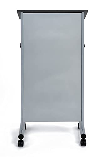 image for Audio-Visual Direct Wheeled Lectern Podium - Standing Desk with Storag