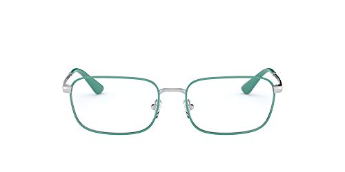 Vogue Eyewear Women's VO4191 Rectangular Prescription Eyewear Frames, Top Turquoise/Silver/Demo Lens, 52 mm