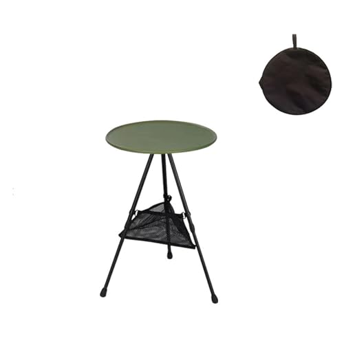 Portable Camping Car Desk, Detachable Car Table Tray, Ultralight Travel Table, Retractable Legs, for Camping, Home and RV(Green)