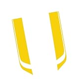 Adecuado para la mayoría de los modelos de automóviles. Pegatinas de motor para cubierta de capó de coche, calcomanías de película de vinilo para deportes de carreras, color amarillo brillante, 2 uds.