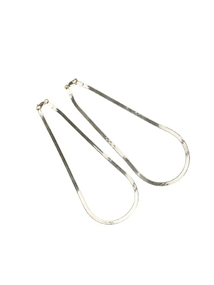 Set Of 2 Sterling Silver Flat Snake Anklet-image-8