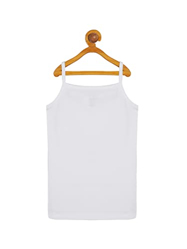 Image of KiddoPanti Girls 100% Cotton Rib Solid Camisole Tank Top Pack of 3