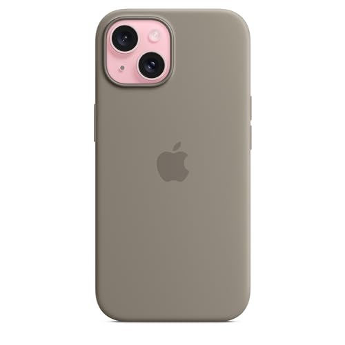 Apple Coque en Silicone avec MagSafe pour iPhone 15 - Argile ​​​​​​​