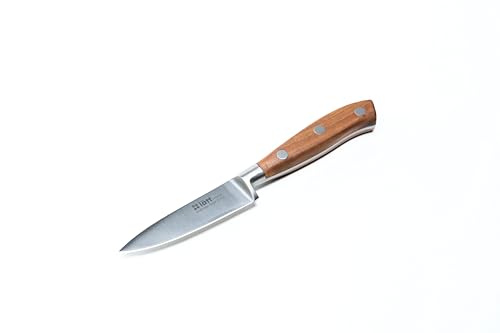 Lätt Home - Cuchillo Pelador 9 cm - Fabricado en Acero Inoxidable - Filo Preciso - Mango de Madera - Cuchillo de Cocina Cómodo y Seguro - Resistente y Duradero - Ideal para Uso Doméstico y Profesional