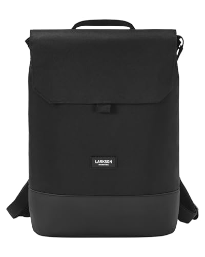 LARKSON Rucksack Damen Schwarz - Nina - Damen Rucksack mit 16 Zoll Laptopfach für Uni Arbeit & Reise - Backpack Tagesrucksack Mittelgroß - Wasserabweisend