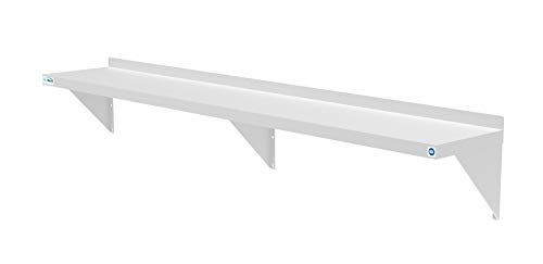 Image of KoolMore NSF Stainless Steel Wall Mount Shelf - Industrial Grade Metal Shelving for Commercial Restaurant Kitchens 12 x 72