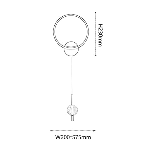 Apliques de pared de anillo de metal dorado y cristal con acabado premium 5