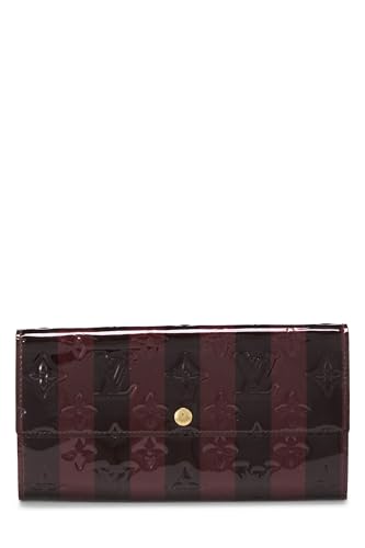 Pre-Loved Amarante Monogram Vernis Rayures Sarah, Purple