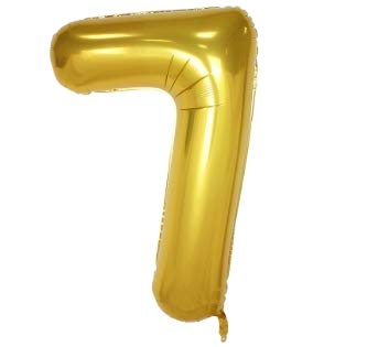 40 Inch Number 7 Balloon Glittering Golden Color Grand Size for Special Occasions and Birthday Wedding Anniversary Decoration Reusable