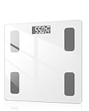 体重計 体脂肪計 Bluetooth スマホ連動 ヘルスメーター 対組成計 体脂肪率 高精度 180kgまで対応 ボディスケール 強化ガラス コンパクト 軽量アプリ対応/体脂肪率/体脂肪量など