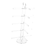 HOODANCOS Expositor Acrílico para Gafas Soporte Estable para Gafas de Sol y Organizador Compacto para Hogar y Tienda Diseño Desmontable con Barra