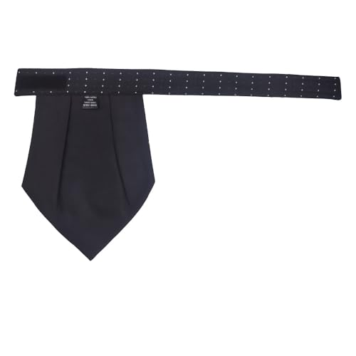 Image of formal cravat set for men with pocket square Men's Cravat Necktie, Self Design Microfiber Dark Multi color Free Size