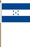 Honduras Small 4 X 6 Inch Mini Country Stick Flag Banner with 10 Inch Plastic Pole .. Great Quality Polyester ... New