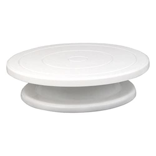 ＡＷＨＡＯ Base Giratoria para Pasteles con Soporte de Plástico Plato Decorativo y Pedestal Circular Superficie Fácil de Limpiar Adecuada para Repostería y