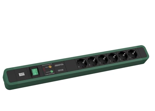 BACHMANN Primo 2 6xCEE7/3 1xGVS 1x Switch 2.0m CEE7/7 RAL6028