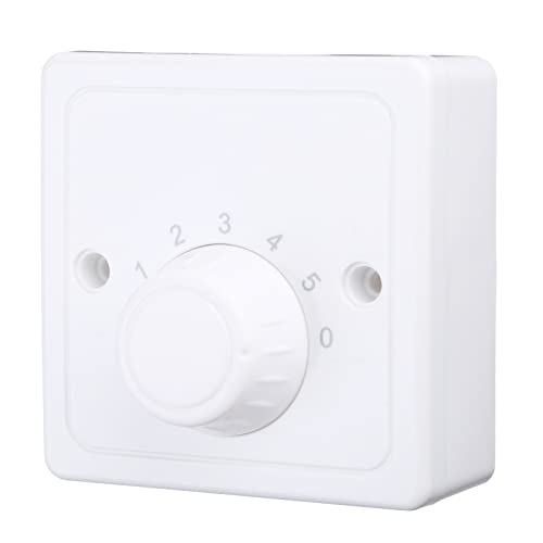 illombo 220V Interruttore Regolatore di Velocità del Ventilatore a Soffitto Regolatore di Intensità a Parete Pulsante Dimmer a Cinque Velocità Regolatore di Velocità del Ventilatore