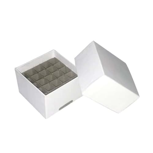 Image of Argos Technologies Cole-Parmer Cardboard Freezer Box, 3 inch x 3 inch x 2 inch, with 25-Place Divider