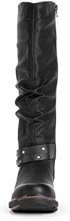 MUK LUKS Women's Logger Victoria Fashion Boot, Black, 9.5 | Image 1