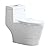 WOODBRIDGEE One Piece Toilet with Soft Closing Seat, Chair Height, 1.28 GPF Dual, Water Sensed, 1000 Gram MaP Flushing Score Toilet with Brushed Nickel, White,B0940-F-BN